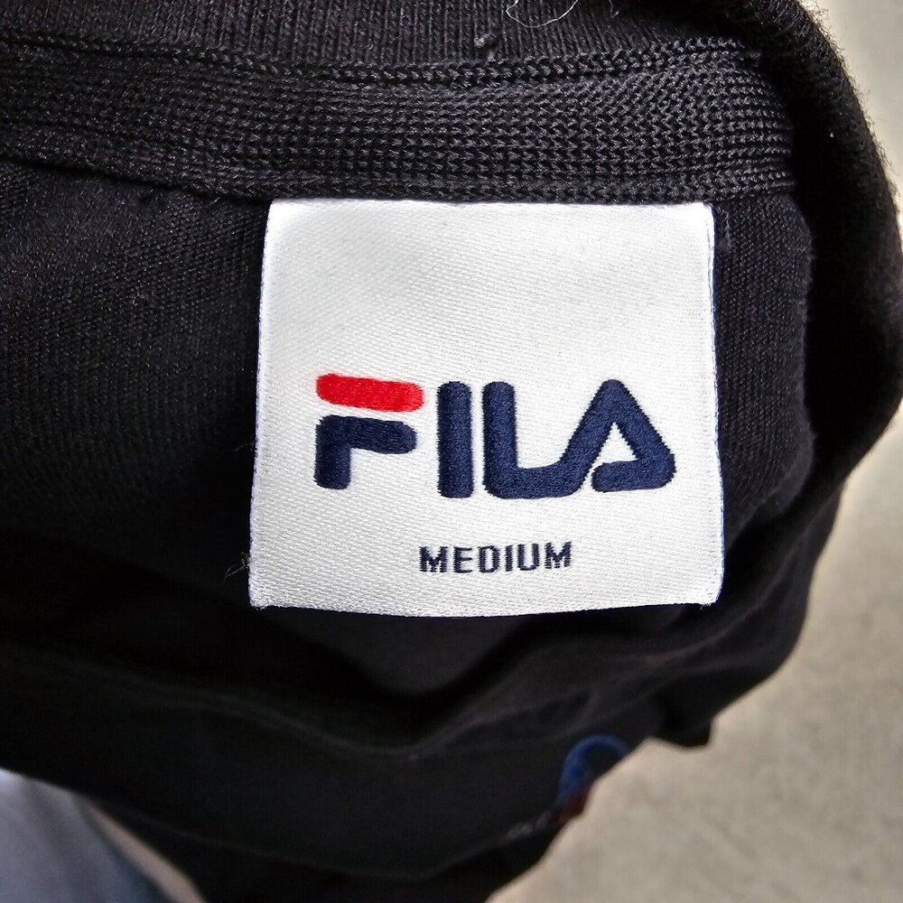 Fila Shirt Mens Medium Black Graphic Tee Tshirt Be Different Hip Hop Skater - Picture 9 of 14